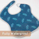 Mess Proof Baby Bib 3 Pack, Waterproof Led Weaning Baby Feeding Bibs with Food Catcher, Travel Feeding Bibs by TinyTreasures Baby Boutique