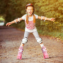 Rainbow Toddler Roller Skates - Size 4 Adjustable | Light Up Quad Skates for Girls & Boys Beginners Aged 3-12 by TinyTreasures Baby Boutique