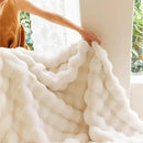UKELER White Plush Furry Throw Blanket Super Soft Cozy Warm Blanket for Bed, Couch, Sofa, Office, Camping Shaggy Faux Fur Blanket Gift for Women, Men 50''x60'' by CozyNest Decor