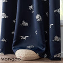 Vangao Kids Curtains Navy Blue Blackout Dinosaur Curtains for Boys Kids Nursery Girls Room Silver Dino Foil Print Thermal Insulated Drapes Grommet Top Window Treatments 63 Inches Length 2 Panels by TinyTreasures Baby Boutique