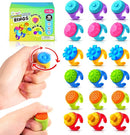 Fidget Rings Sensory Toys for Kids: 18 Pack Fidget Anxiety Spinner Rings- Autism Sensory Toy for Special Needs ADHD- Stress Relief Quiet Fidgets for Classroom- Small Treasure Box Prizes Travel Gifts by TinyTreasures Baby Boutique