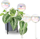 13 oz Up to 2 Weeks Extra Large Plant Self Watering Globes, Light Iridescent Glass Water Bulb Indoor Outdoor, Plant Waterer Self-Watering Stakes,Vacation Plant Thing for Plant Parents, 4 Pack by GreenHaven Gardens