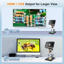 Digital Microscope with 7" LCD Screen,1500X Magnification Soldering Microscope with HDMI,Coin Microscope with 12MP Image Sensor,Windows/Mac/TV Compatible（32GB Card） by TinyTreasures Baby Boutique