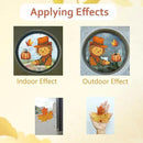 DC-BEAUTIFUL 153 Pcs Fall Window Clings, 12 Sheets Double Sided Autumn Pumpkin Scarecrow Maple Leaf Glass Stickers, Reusable Static Thanksgiving Window Decals Party Decors for Home Office School Shop by CozyNest Decor