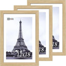 VCK 12x18 Oak Wood Frame for Poster & Picture, Natural Solid Wood Photo Frames 3 Pack, Wall Gallery Frame by CozyNest Decor
