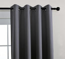 MIUCO Blackout Curtains Room Darkening Textured Grommet Window Curtains for Living Room 2 Panels 52x63 Inch Dark Grey by TinyTreasures Baby Boutique