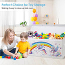 Large Toy Box Chest Organizer with Flip Lid for Kids, Collapsible Oxford Toy Storage Box with Handles for Boys Girls, Sturdy Waterproof Storage Organizer for Bedroom Playroom Nursery, 37.7×12.5×15.7'' by TinyTreasures Baby Boutique