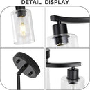 3 Light Modern Dining Chandeliers Over Table，Black Light Fixture for Dining Room，Farmhouse Chandelier with Glass Shade，Industrial Pendant Lighting for Kitchen Island，Foyer,Hallway, Bedroom by CozyNest Decor