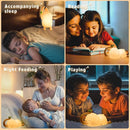 Silicone Elephant Night Light for Kids - 3-Level Dimmable & Rechargeable LED Lamp, Touch Control Soft Animal Light for Nursery, Baby Room Decor by TinyTreasures Baby Boutique