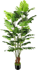 6.3ft Artificial Monstera Deliciosa Tree (75in) with Plastic Nursery Pot Faux Tree, Fake Tropical Split Leaf Palm Plant for Office House Farmhouse Living Room Home Decor (Indoor/Outdoor) by CozyNest Decor