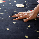 Loartee Coral Velvet Area Rug - 1" Thick Memory Foam Baby Play Mat, Washable Toddler Carpet, Home Decor for Living Room, Nursery, Kids Bedroom, Astral Black, 4'3"x6'3" by TinyTreasures Baby Boutique