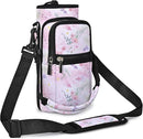 25/32/40/64oz Water Bottle Bag Holder Carrier-Insulated Crossbody Sling Case Sleeve with Strap & Pockets for Men Women Gym Cycling Travel Walking Hiking Camping by TinyTreasures Baby Boutique