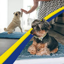 Muddy Mat® 4-Piece Atlantic Blue Medium 30"X19" AS-SEEN-ON-TV Highly Absorbent Microfiber Door Mat, Bath Mat and Pet Rug, Non Slip Thick Washable, Soft Chenille for Kitchen Bedroom Indoor and Outdoor by CozyNest Decor