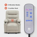 MCombo Zero Gravity Power Recliner Chair with Heat and Vibration Massage, Reclining Chair with USB Ports, Cup Holders for Living Room, Faux Leather PR621 (Light Grey) by CozyNest Decor