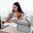 Breastmilk Cooler Bag with 6 Ice Pack, Wearable Breast Pump Bag Compatible with Willow, Elvie, Medela & Momcozy M5/S12 Pro Pumps & Accessories for Work, Travel and Family Use Grey by TinyTreasures Baby Boutique