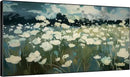 SIGNWIN 30"x60" Extra Large Framed Wall Art White Wildflower Field in Impressionist Style, Soft Floral Landscape for Home Living Room Bedroom Decor (Frame Assembly Required) by CozyNest Decor