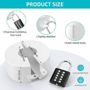 2 Pack Door Knob Lockout Device, Door Knob Cover Lock, Child Proof Door Knob Covers with Combination Padlock, Door Handle Lock for Dementia Elderly Safety, Temporary Door Lock -White by TinyTreasures Baby Boutique