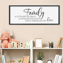 SRSZHIYUE Family A Little Bit Of Crazy Loud Sign Wall Decor Art 32"×12" Large Wood Framed Wall Hanging (Black) by CozyNest Decor