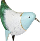 Alpine Corporation MCC702 Head-Down Metal Bird Outdoor Statue, Animal Décor for Patio, Lawn & Garden, 24" H, Blue and White by CozyNest Decor