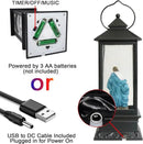 Eldnacele Battery Operated Plug-in Musical Lighted Christmas Water Snowing Glittering Snow Globe Lantern with Timer Christians Nativity Lantern Decor, Holy Family by CozyNest Decor