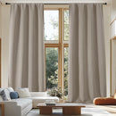 Simplebrand Blackout Extra 10ft Curtains for Patio 120 Inches Long 2 Panels Set, Solid Thermal Insulated Energy Saving Rod Pocket Window Treatment Curtains Blackout Drapes, 50" Wx120 L, Stone by TinyTreasures Baby Boutique