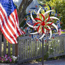 DREAMYSOUL Large Wind Spinners 20" Dia, Metal Patriotic Wind Sculpture Spinner Yard Art for Outdoor Garden Patio Decor by GreenHaven Gardens