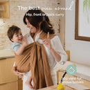Boba Ring Sling Baby Carrier Newborn to Toddler - Lightweight & Breathable Baby Sling, Hip-Healthy Carrier Sling, Baby Wrap Carrier for Front & Hip Carry, 8-35 lbs (Linen Rye) by TinyTreasures Baby Boutique