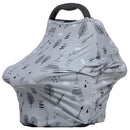 Multi-use Cover Carseat Canopy - Car Seat Covers for Babies, Breastfeeding Cover (Grey Grove) by TinyTreasures Baby Boutique