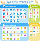 JoyCat Classroom Magnetic Letters Kit 248 Pcs with Double-Side 3D Foldable Magnetic Board - Foam Alphabet Letters&Numbers for Kids Spelling and Learning, Letter Board Tabletop Easel by TinyTreasures Baby Boutique