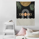 Abstract Boho Tapestry, Mid Century Tropical Tree Leaves Modern Geometric Arch Bohemian Botanical Tapestry, Home Aesthetic Wall Hanging Art Decor for Living Room Bedroom Dormitory 30x40 Inch by CozyNest Decor