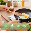 2 Pack Wooden Spatula, Acacia Wood Long Handle Flat Frying Turner, Handmade wooden spoons for cooking, Kitchen Utensil set, Non-Stick Cooking Spurtle Utensils for kitchen use by CozyNest Decor