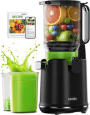 Juicer Machines,Aeitto Cold Press Juicer with 5.3“ Extra Large Feed Chute for Whole Fruits & Vegetables, Juice Extractor Machine, Self Feeding, Easy to Clean, High Juice Yield, Black by CozyNest Decor