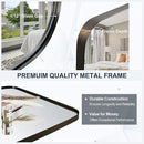 ANDY STAR Bronze Oblong Mirror, 36x48 Inch Brushed Bronze Oval Mirror for Bathroom with Stainless Steel Metal Frame, Wall Mouned for Bathroom, Living Room, Entryway by CozyNest Decor