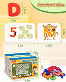 Gojmzo Alphabet Flash Cards, ABC Learning Toys for Kids 3-5, Wooden Letters Number Blocks Sight Words Matching Game, Toddler Preschool Learning Activities, Montessori Educational Toys for 3+ Year Old by TinyTreasures Baby Boutique
