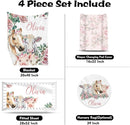 Custom Nursery Crib Bedding Set: Personalized Name 4 Piece Flower Horse Design Baby Crib Sets for Girls - Toddler Double Layer Blanket Set, Comfortable Crib Bed Sheets for Baby Toddlers by TinyTreasures Baby Boutique