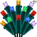 200 Count Multicolor Wide Angle LED Christmas Lights, 66 ft Green Wire UL Certified Commercial Grade 5mm Holiday String Light Set (Multicolor) by CozyNest Decor