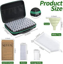 Seed Storage Box, Portable Seed Saving Box, Sturdy Seed Organizer Kit Seed Envelopes Funnel Label, Seed Container for Flower Plants Vegetable Seed, M-60 Slots by GreenHaven Gardens