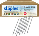 Sandbaggy 6 inch Landscape Sod Staples (9 Gauge Steel) ~ Great for Hard Soil - 20% Thicker Than Competition - Trusted by Farmers & Contractors Across USA (100 Staples) by CozyNest Decor