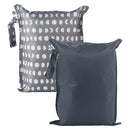 Tiny Twinkle Mess-Proof Waterproof Wet Dry Bag | 2-Pack Reusable Wet Bags for Swimsuits & Baby Clothes | Leakproof Wet Bag for Travel & Diaper Changes for Baby (Luna) by TinyTreasures Baby Boutique