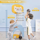 Costzon Kids Basketball Hoop, Toddler Sports Activity Center w/ 5 Adjustable Height Levels, Basketball Soccer Golf Game Set, Indoor Outdoor Basketball Hoop Set Gift for Baby Infant by TinyTreasures Baby Boutique