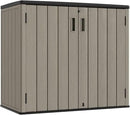 KINYING Outdoor Horizontal Storage Sheds,Outdoor Storage Cabinet Waterproof Resin Tool Storage Box for Lawn Mower,Garden Tools and Patio Furniture, Lockable (Brown) by GreenHaven Gardens