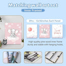 Personalized Nursery Bedding Set, 5 Pcs - Custom Baby Girl Elephant Bedding, Toddlers Bedding Set with Name, Double Layer, Customized Gift for Infant Kid by TinyTreasures Baby Boutique
