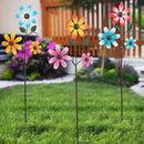 3 Pack Spring Garden Stakes Decor,Metal Flowers Decorative Garden Stakes,Waterproof Metal Yard Art for Outside,Lawn,Patio,Yard(23.1 * 6.7IN) by CozyNest Decor