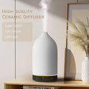 Diffuserlove Ceramic Diffuser 160ML Essential Oil Diffusers Aromatherapy Essential Oil Diffuser for Room Air Diffuser for Home Bedroom Stone Diffuser Black Wood Pattern Base (Size:6.8" H x 3.6" W) by TinyTreasures Baby Boutique