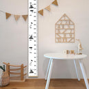 Kids Growth Chart, Wood Frame Fabric Canvas Height Measurement Ruler from Baby to Adult for Child's Room Decoration 7.9 x 79in (7.9 x 79in, Black Car) by TinyTreasures Baby Boutique