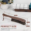 Lint Brush for Clothes with 100% Soft Horse Hair Bristle, Large Walnut Wood Handle, Lint Remover for Hat, Pet Hair, Suits, Cashmere, Wool, Velvet, Suede, Shoe by CozyNest Decor