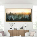 Large Artwork Foggy Forest Canvas Wall Art Landscape Mountain Painting Wall Art for Bedroom Living Room Kitchen Office Framed Wall Art 30x60 Inch by CozyNest Decor