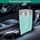 iProductsUS Personalized Tumbler for Women, 20oz Custom Insulated Stainless Steel Cup Engraved Your Name and Designs, Travel Coffee Mug with Lid, Gifts for Mom, Keep Drinks Cold and Hot (Teal) by TinyTreasures Baby Boutique