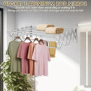 XL-31.5" Wall Mounted Clothes Drying Rack, 130 LBS Large Capacity Rustproof Retractable Clothes Rack, Collapsible Drying Rack Easy to Install with 7 Drying Rods, Space Saving for Laundry-White by CozyNest Decor