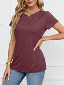 Soft Short Sleeve Shirts for Women, Crew Neck T Shirts for Women Loose Fitting Lightweight Top Basic Tee Shirt by TinyTreasures Baby Boutique